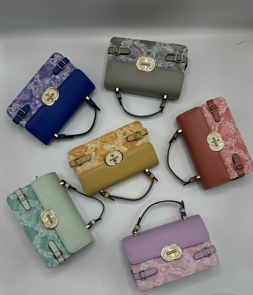 Marble print purses